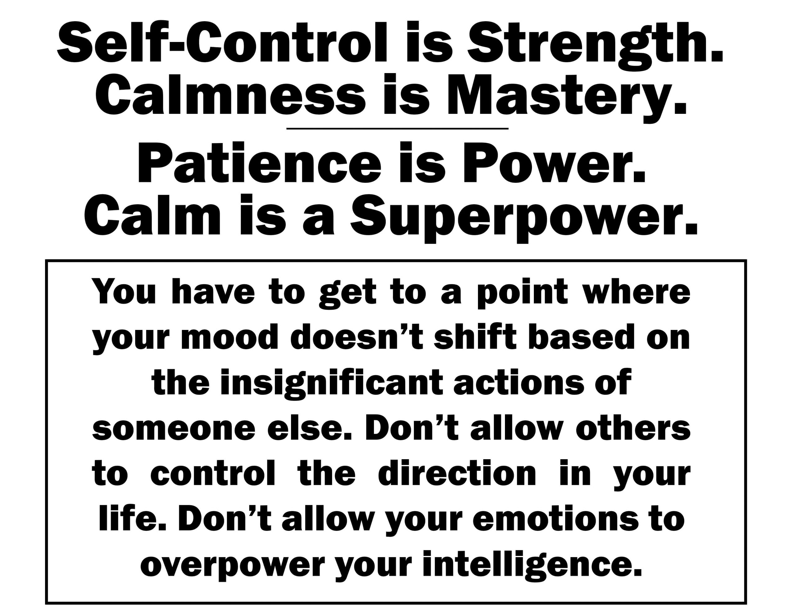 Calm is a Superpower